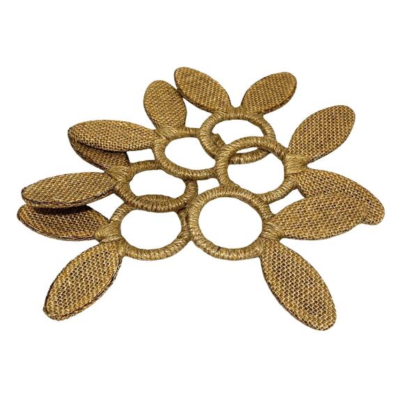 Napkin rings (6) Easter theme novelty bunny rabbit ears burlap holiday dining - Picture 2 of 4